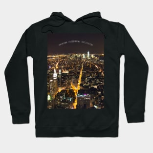 Downtown Manhattan Night Lights Hoodie